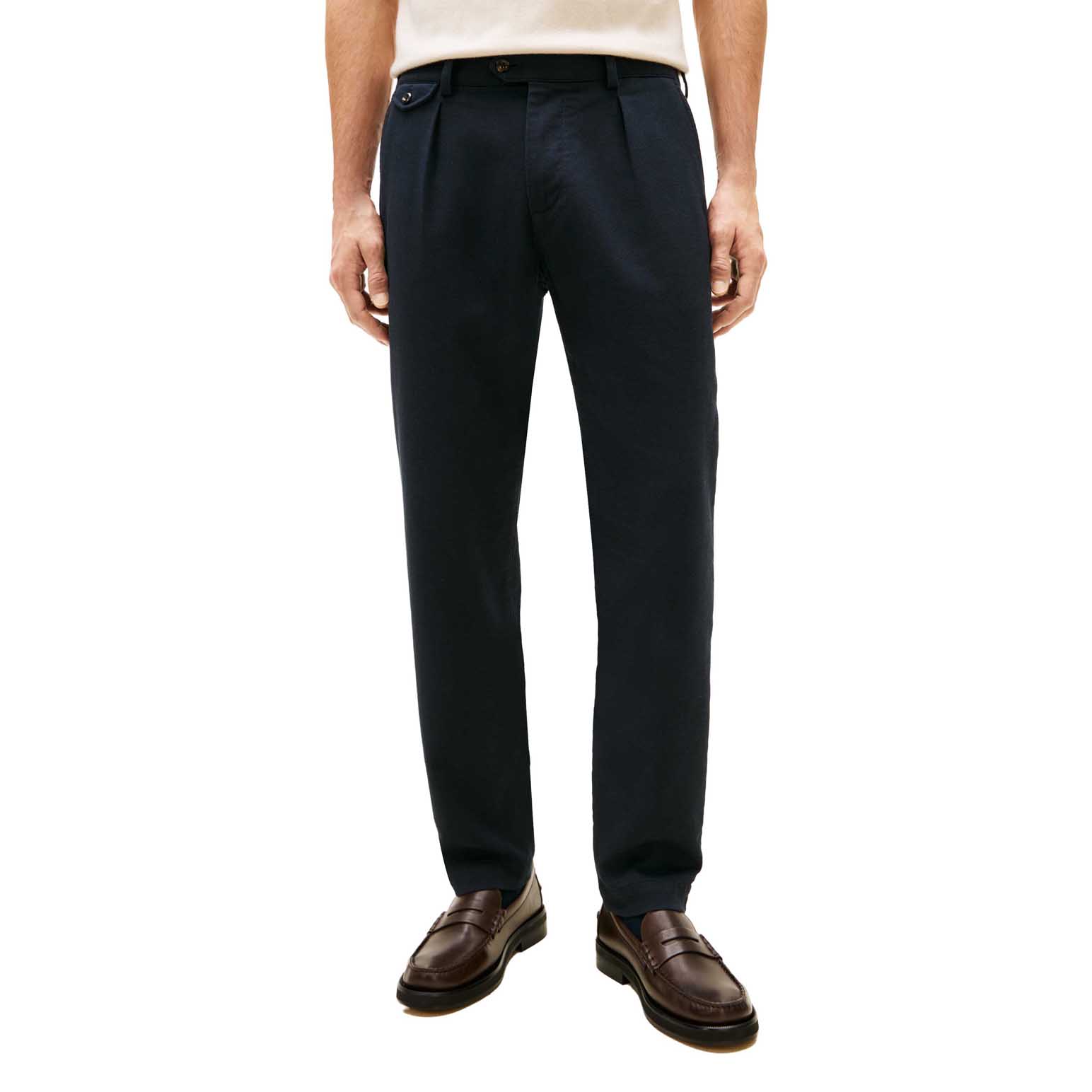 Tommy Hilfiger Harlem Tapered Pleated Twill Trousers
